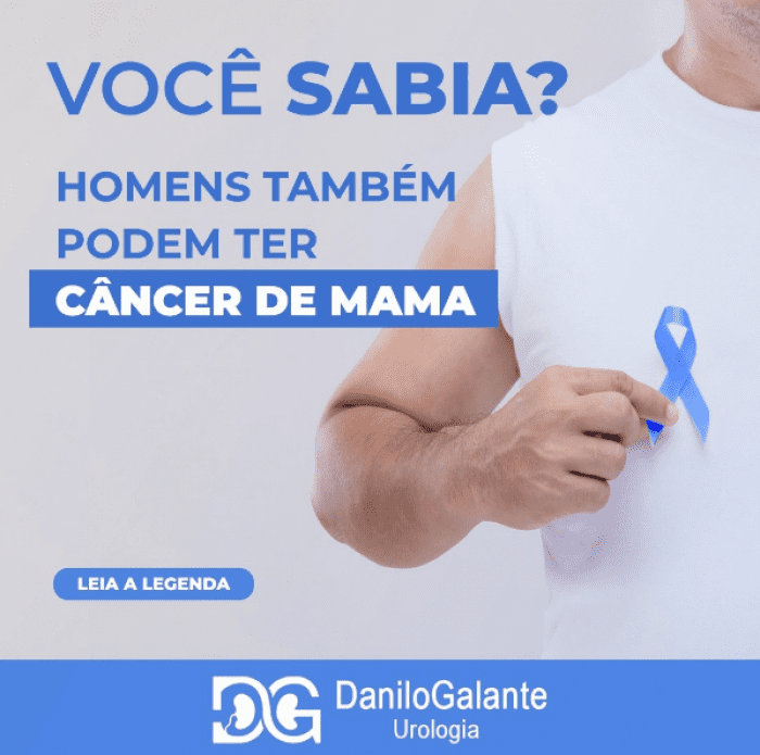 Você sabia que homens também podem desenvolver câncer de mama?